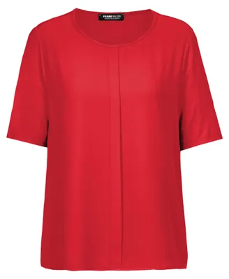 Produktbild von Frank Walder Damen Bluse Rundhals mit Mittelnaht Viskose Stretch bequem