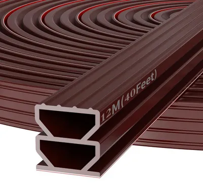 Immagine prodotto di Guarnizione in gomma autoadesiva, marrone, 1 cm x 12 metri, per porte e finestre