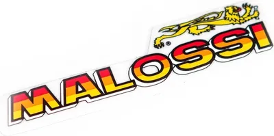 Zdjęcie produktu dla Naklejka Malossi z logo Lion, mała 85 x 21 mm