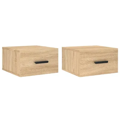 Immagine prodotto di vidaXL Comodini a parete 2 pezzi rovere Sonoma 35x35x20 cm