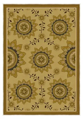 Image de Tapis Moquette en polyester Jaune 80 x 150 cm antidérapant poils 5 mm