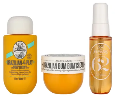 Produktbild von Cheirosa 62 Perfume Mist 30 ml/Brazililan 4 play Shower Cream Gel 90 ml/Bum Bum Cream 50 ml Sol De Janeiro Bum Bum Body Care Set