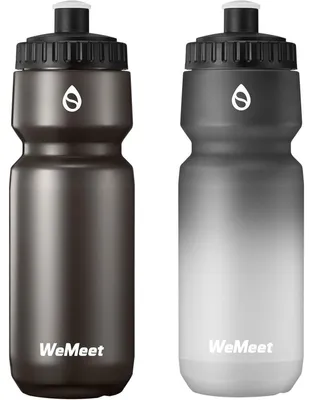 Obrázek produktu pro Láhev na vodu pro kolo, 700 ml, bez BPA, stlačitelné, s indikátorem objemu, 2 kusy, černá a černá/bílá