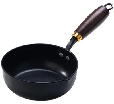 Immagine prodotto di Padella in ghisa con rivestimento antiaderente e manico in legno di noce