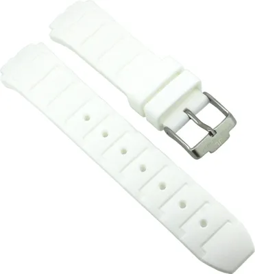 Produktbild von Jacques Lemans Powerchrono | Uhrenarmband Silikon weiß | 1-1758