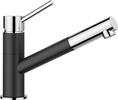A studio shot of a kitchen faucet.