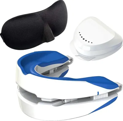 Image de Embouchure anti-ronflements, mécanisme de mâchoire réglable, confort optimal, masque de sommeil pour porteurs d'appareils orthodontiques