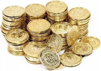Produktbild von Goldmünzen für Spiele und Spiel - Münzen 144 Stück.