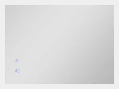 Image de Miroir de salle de bain LED - Miroir mural 80 x 60 cm - Intensité réglable, 3 couleurs - Anti-buée - Rétroéclairé - Fonction mémoire - Interrupteur tactile - Montage horizontal/vertical - Argent