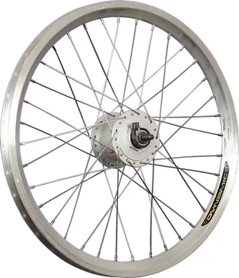 Produktbild von 20-Zoll-Vorderrad „Dynamique 3“ mit Shimano DH-3C3000-Dynamo-Nabe, silber
