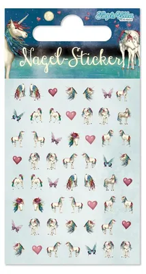 Produktbild von Ohr- und Nagelsticker Einhorn