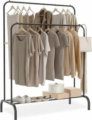 Produktbild von Hattestativ Newlux Hangy Duo 30 Schwarz Metall 115 x 50 x 150 cm