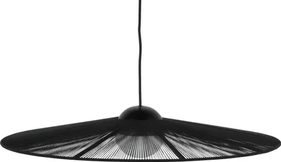 Produktbild von Zuiver Hängelampe Belle S Schwarz | Design-Leuchte mit Seil-Schirm