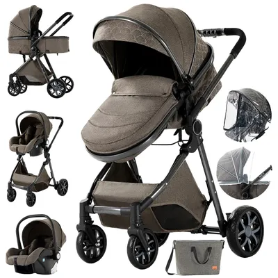 Obrázek produktu pro Kočárek, univerzální design, nastavitelné sedáky, XV9-ČOKOLÁDA