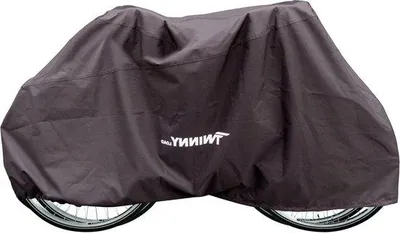 Produktbild von Famanu Fahrradhülle Schwarz für 2 Fahrräder mit praktischen Befestigungsbändern