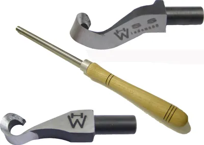 Produktbild von Universalhalter Ø 16mm mit Heft + Wiedemanns gr. gerader und gekröpfter Ausdrehhaken (SET002)