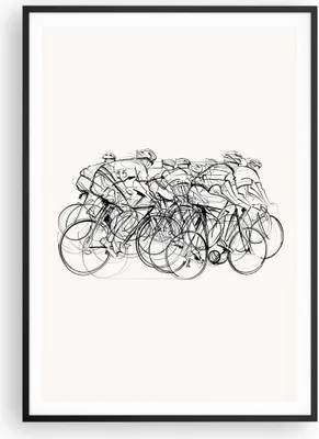 Produktbild von Gerahmtes Poster - Schwarzer Rahmen - Fahrrad Rennen Rad - 70x100 cm - Wand Bild - Wanddeko - Wandbilder - Kunstposter - Wandposter - Bilderrahmen - Bilder - Kunstdruck - Wandbild - P2BPA70x100-4122