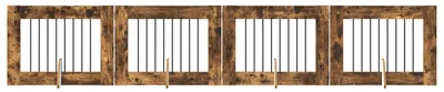 Produktbild von Hundetor mit Ständern 4 pcs Geräucherte Eiche 80 x 60 cm