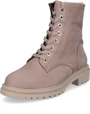 A single gray Tamaris women's boot is shown against a white background.