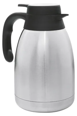 Immagine prodotto di Caraffa sottovuoto HI in acciaio inox a doppia parete con funzionamento automatico a una mano da 1,5 litri, argento