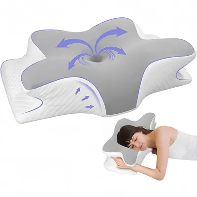 Produktbild von Nackenkissen, Memory Foam Nackenkissen,Ergonomisches Nackenstützkissen für optimalen Halt, Universell für alle Schlafpositionen,Gesundes Schlafkissen