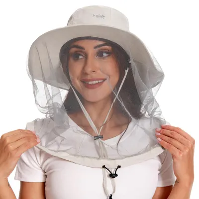 Produktbild von Sonnenhut mit Moskitonetz und Nackenschutz UPF 50+ Beige Einheitsgröße
