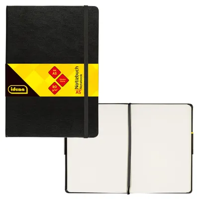 Image de Idena carnet de notesMix A5 vierge noir - 96 feuilles 80g/m