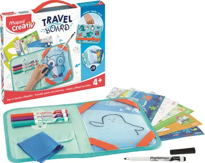 Image de Maped 969310 Maped Creativ kit de peinture de voyage TRAVEL BOARD, 19 pièces
