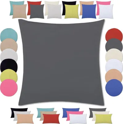 Produktbild von Kissenhülle (Serie Ellen) 40x40cm Zierkissenhülle Dekokissenhülle Dekokissen, Farbe: Anthrazit