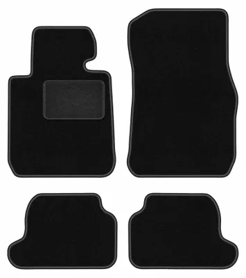 Image de Tapis de sol en moquette pour BMW 1 F23 2011-2019 (cabriolet) – jeu 4 pièces, noirs, sur mesure – Wielganizator LUX