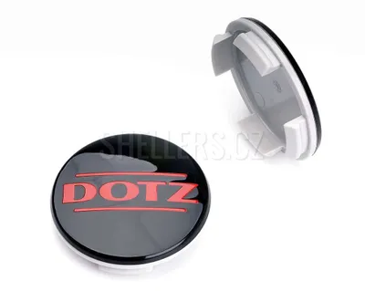 Obrázek produktu pro Středová krytka alu kola Ø 56/60 mm, Dotz, ZO7040R, plast, s logem, černá červené logo