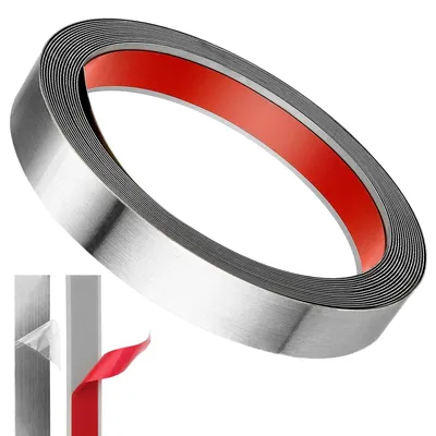 Obrázok produktu pre Samolepiaca ozdobná lišta z nehrdzavejúcej ocele, 6m x 20mm