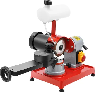 Obrázek produktu pro Bruska na pilové kotouče - Bruska na pilové kotouče - 370 W - 2850 otáček za minutu - Nastavitelný úhel - Pro práci se dřevem - Červená barva