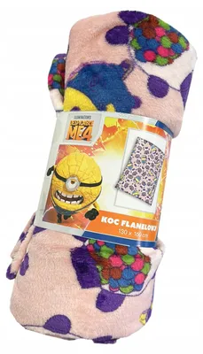 Produktbild von Carbotex Minionki Kinderdecke weich Flanell 130x160 cm