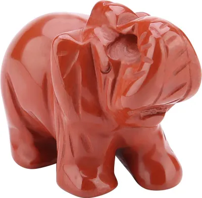 Produktbild von 3,8 cm großer, geschnitzter Elefant aus Naturstein, Kristallfigur, Heimdekoration, Einrichtungsartikel (#06)