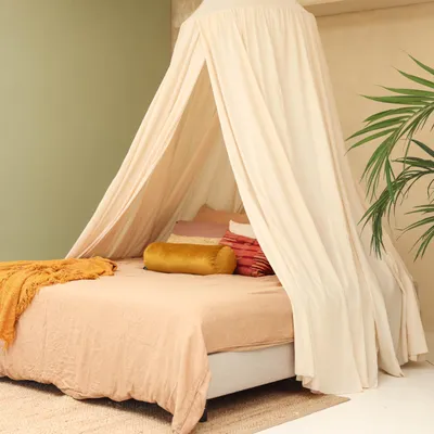 Immagine prodotto di Zanzariera per letto matrimoniale, color crema beige
