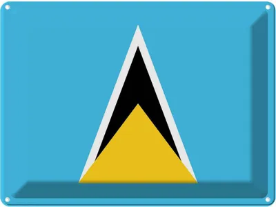 Produktbild von vianmo Blechschild 30x40 cm Saint Lucias Lucia Flagge Fahne Wappen