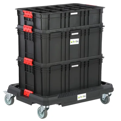 Obrázek produktu pro Sada Plošiny na kolečkách se 3 Boxy na nářadí pro organizaci práce dílna Řada Modular Basic