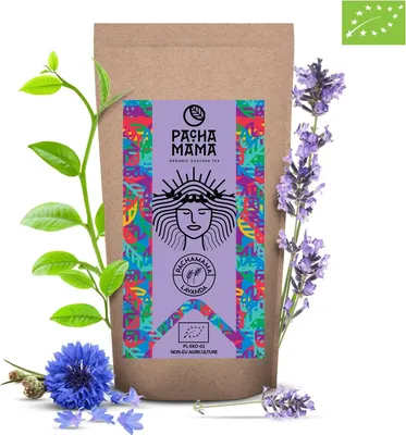 Produktbild von Pachamama - Guayusa Tee Bio Lavanda 100g - Handgepflückt, 3% Koffein - Lavendelblüten - Harmonische Energie, Entspannung, Milder Geschmack - Ecuador