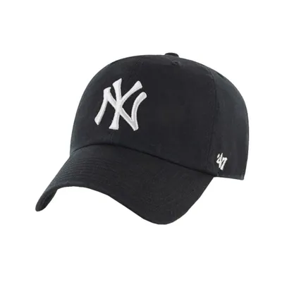 A black baseball cap with the New York Yankees logo embroidered in white on the front and a '47' logo on the side.