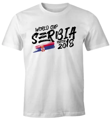 Produktbild von Herren T-Shirt Serbien Serbia Fan-Shirt WM Fußball-Sommer 2026 Fußball Weltmeisterschaft Moonworks®