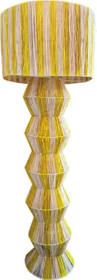 Image de Boho Déco Lampadaire Lampe sur pied Tulum Beige Jaune 160cm