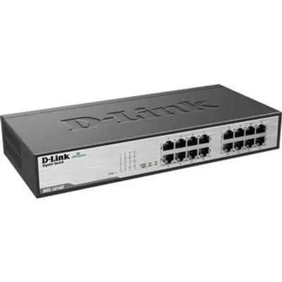 Produktbild von D-Link DGS-1016D, Unmanaged, Gigabit Ethernet (10/100/1000), Vollduplex, Rack-Einbau, 1U