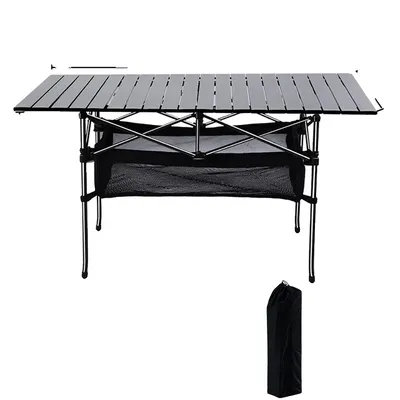 Image de Tables pliantes d'extérieur, design portable, panier de rangement, MTT04 95 x 55 x 70