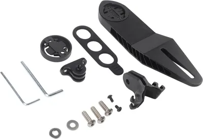 Image de Support pour ordinateur de vélo - Fixation pour guidon - Système de navigation pour vélo - Aluminium léger - 15x13x4 cm - Noir