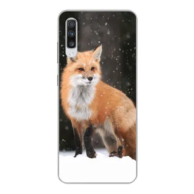 Produktbild von MuchoWow® Handyhülle Schutzhülle Hülle für Samsung Galaxy A70 Fuchs - Schnee - Winter Silikon Softcase Handy Hülle - Schutzhaube