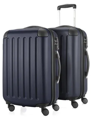 Produktbild von HAUPTSTADTKOFFER - Spree - 2 x Handgepäck-Trolleys mit Dehnfalte, Kofferset Kabinenkoffer-Set, Bordgepäck erweiterbar TSA, 4 Rollen 55 cm, 42 Liter,Dunkelblau