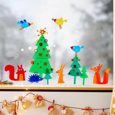 Produktbild von Bastelset - Fensterbild Weihnachten