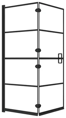 Produktbild von vidaXL Faltbare Duschkabine ESG 120x140 cm Schwarz