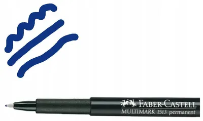 Produktbild von Faber-Castell Permanent-Marker Blau Feinwischer 0,6 mm